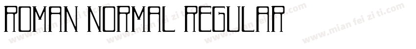 Roman Normal Regular字体转换
